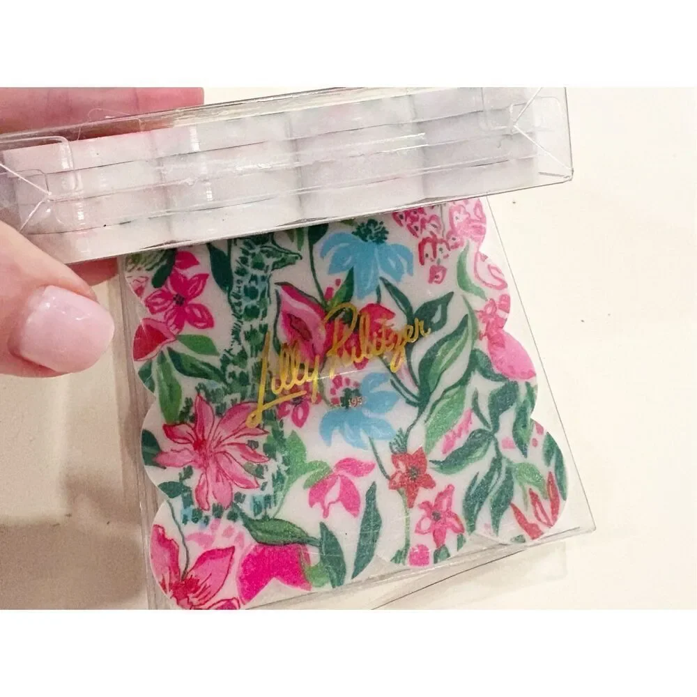 NIB Lilly Pulitzer Ceramic Coasters Glowing Gardens Floral Set of 4
